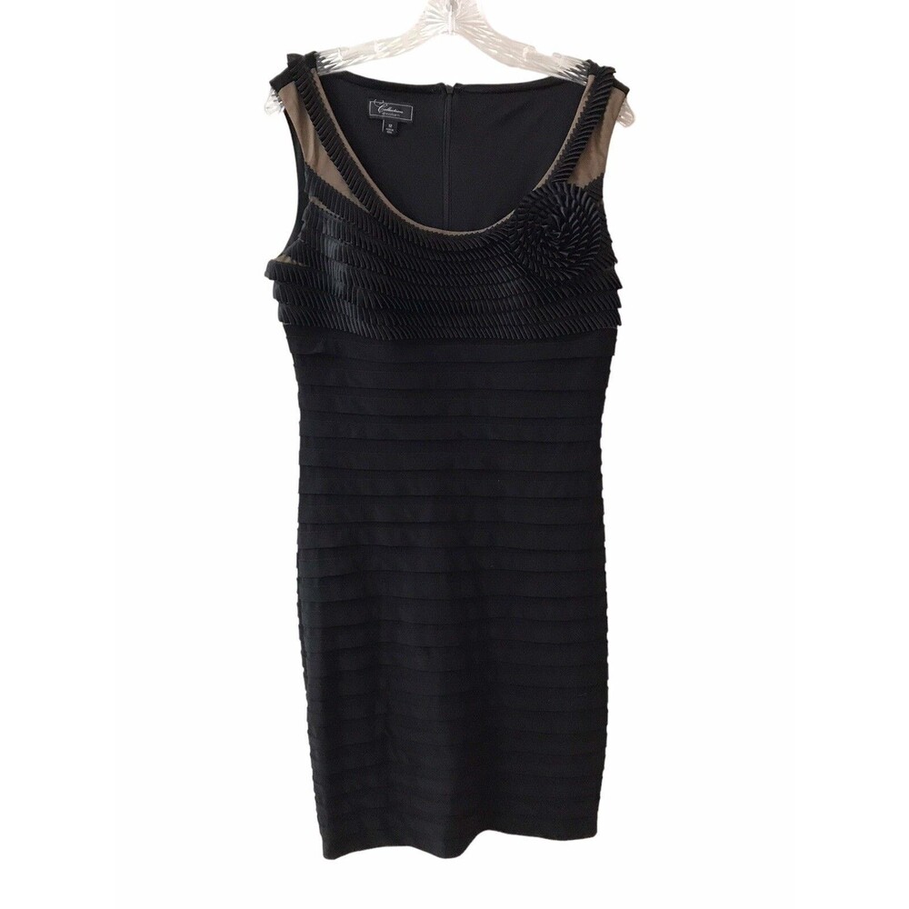 Dressbarn Collection Sleeveless Evening Formal Cocktail Dress Black Size 12